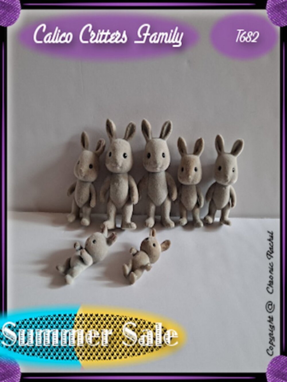 Grey Babblebrook Rabbit Family